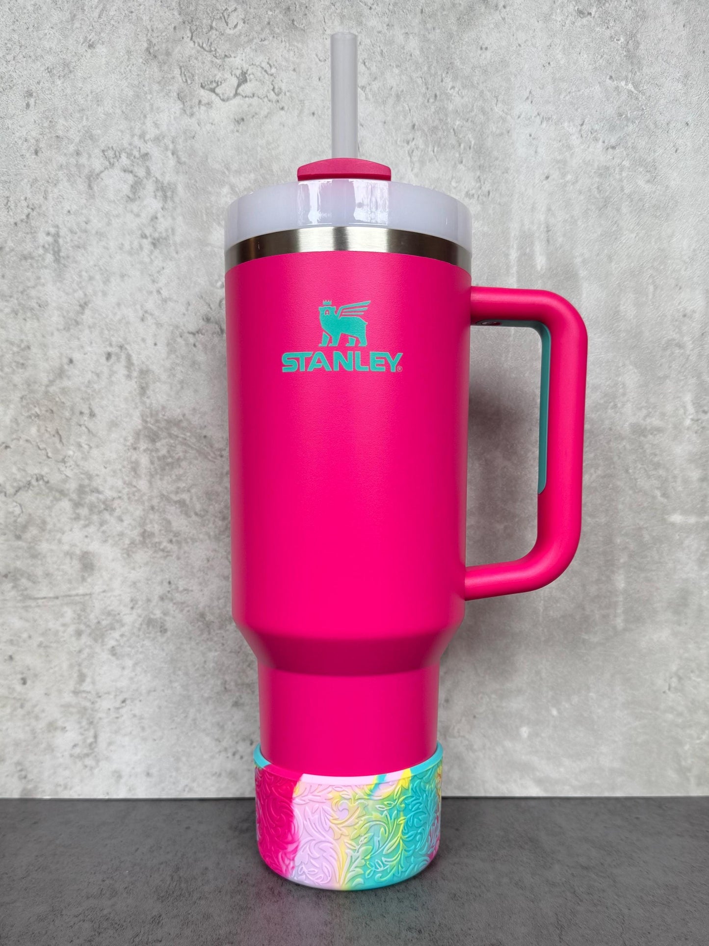 The Baroque Collection - Tropical Summer Blend - Silicone Stanley Tumbler Boot 20-40oz