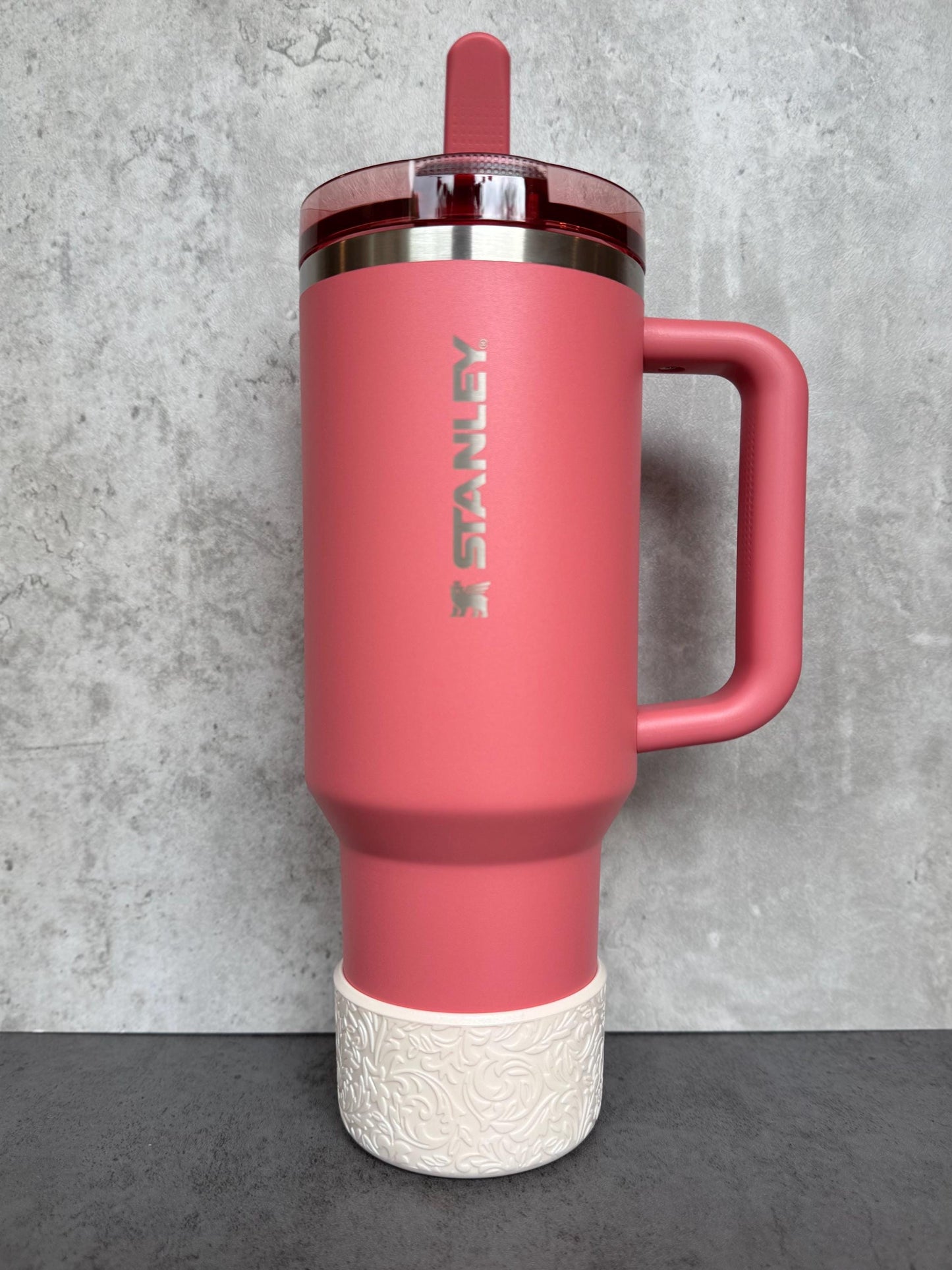 The Baroque Collection - Champagne Shimmer - Silicone Stanley Tumbler Boot 20-40oz