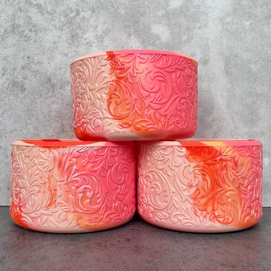 The Baroque Collection - Juicy Nectarine Blend Shimmer - Silicone Stanley Tumbler Boot 20-40oz