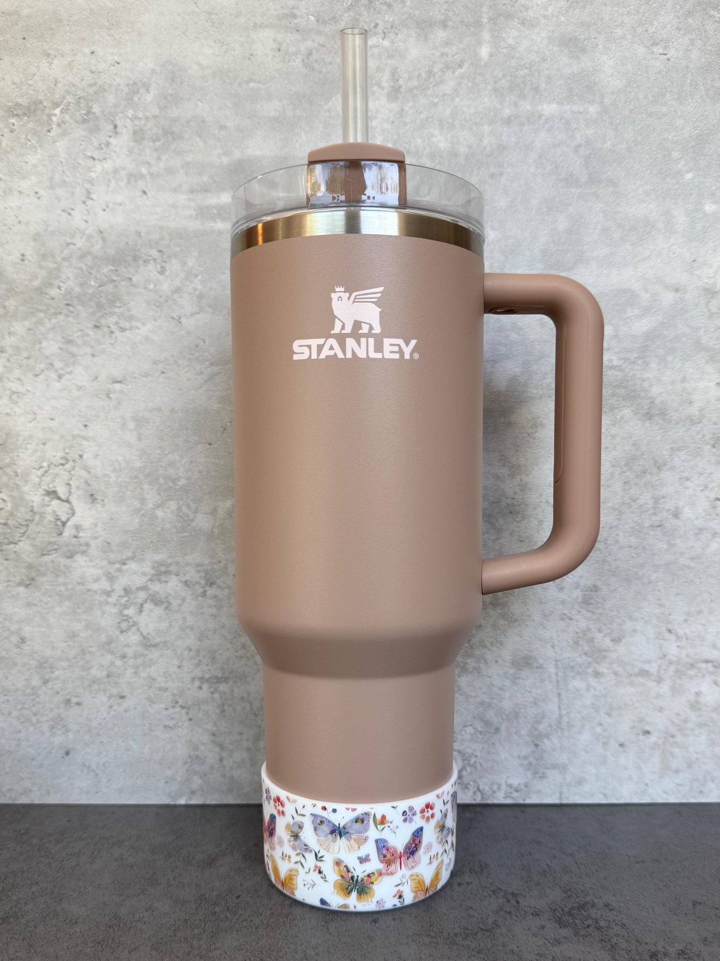 Paintbrush Butterflies - Silicone Stanley Tumbler Boot 20-40oz