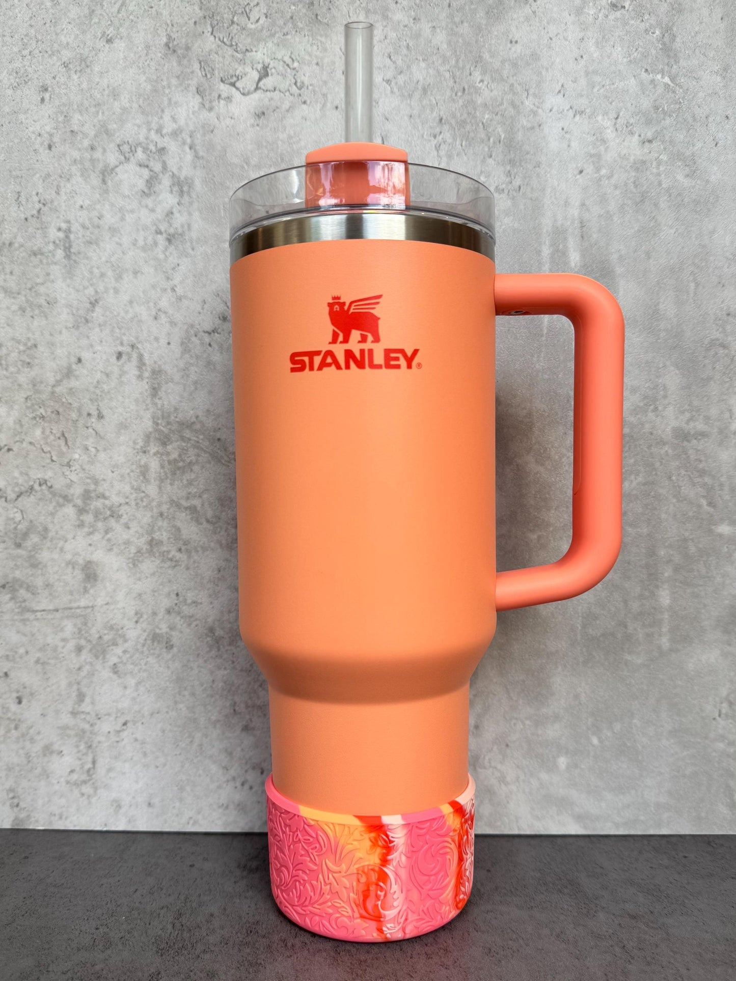 The Baroque Collection - Juicy Nectarine Blend - Silicone Stanley Tumbler Boot 20-40oz