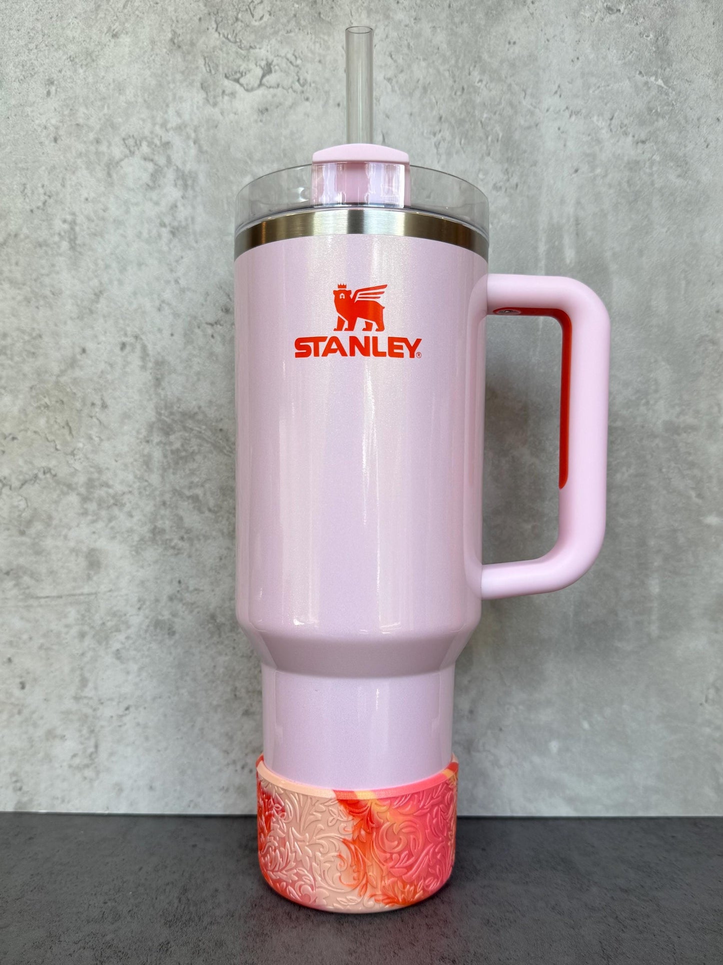 The Baroque Collection - Juicy Nectarine Blend Shimmer - Silicone Stanley Tumbler Boot 20-40oz