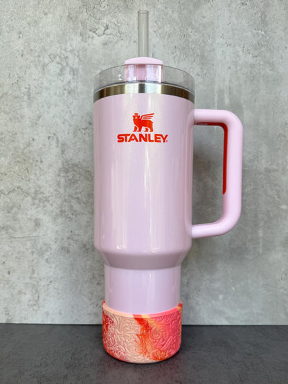 The Baroque Collection - Juicy Nectarine Blend Shimmer - Silicone Stanley Tumbler Boot 20-40oz
