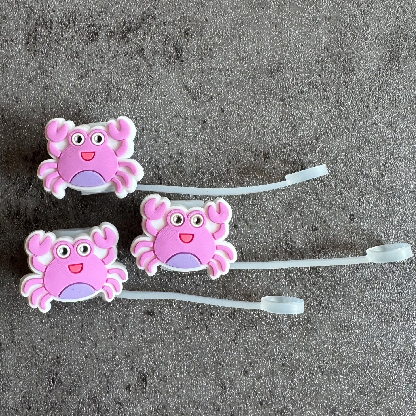 Girly Crab 10mm Straw Topper