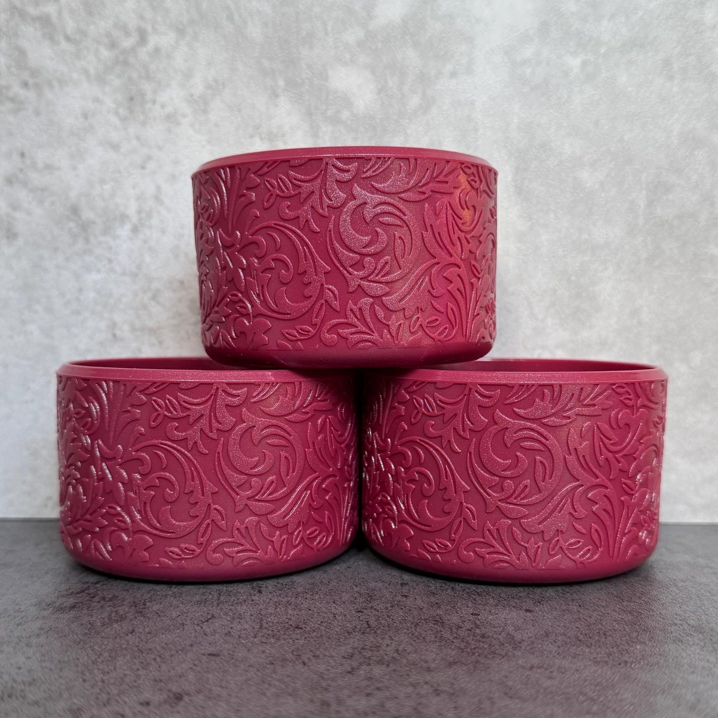 The Baroque Collection - Cranberry - Silicone Tumbler Boot 20-40oz