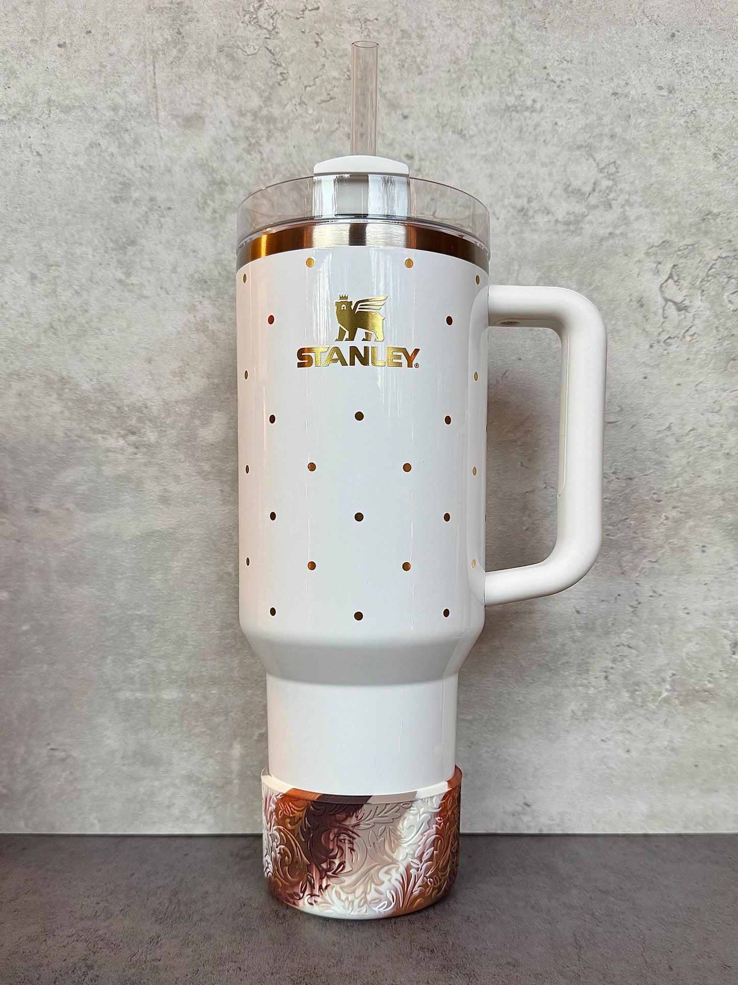 The Baroque Collection - Caramel Espresso - Silicone Tumbler Boot 20-40oz