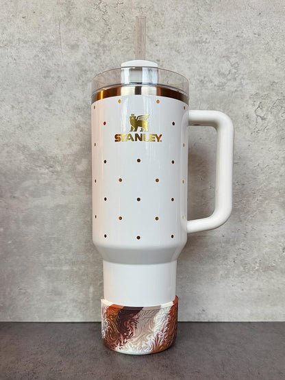 The Baroque Collection - Caramel Espresso - Silicone Tumbler Boot 20-40oz