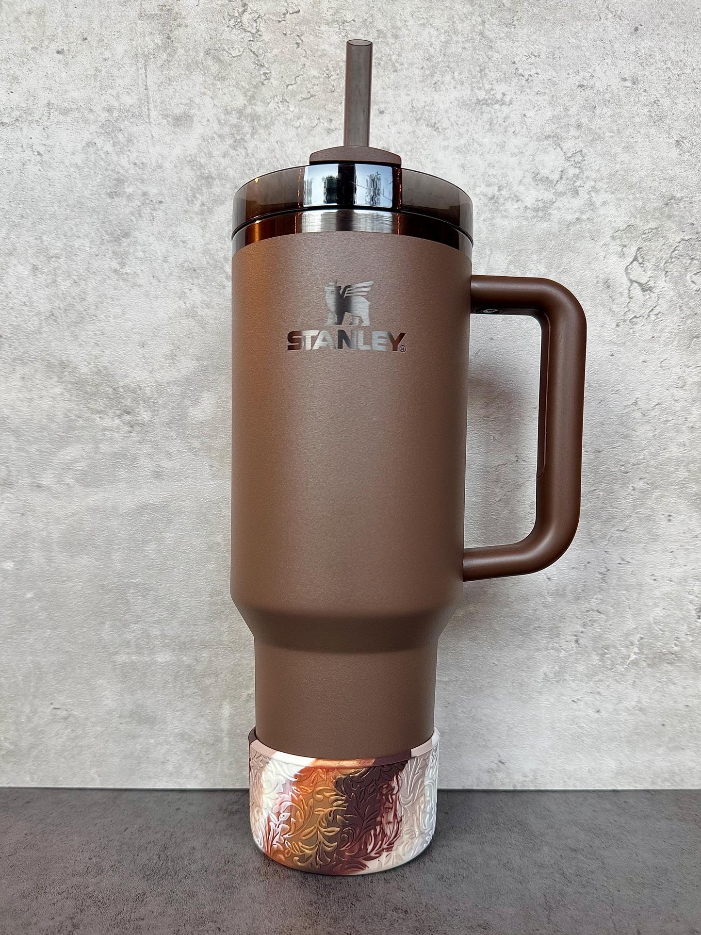 The Baroque Collection - Caramel Espresso - Silicone Tumbler Boot 20-40oz