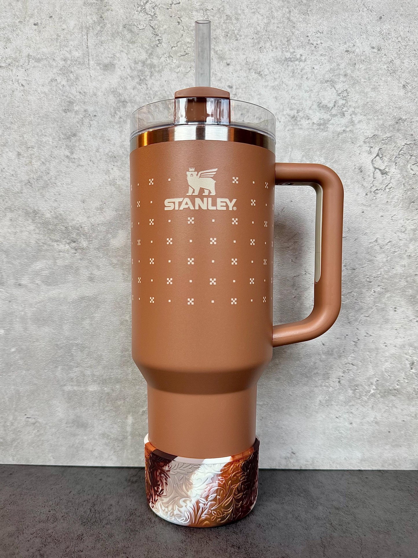 The Baroque Collection - Caramel Espresso - Silicone Tumbler Boot 20-40oz