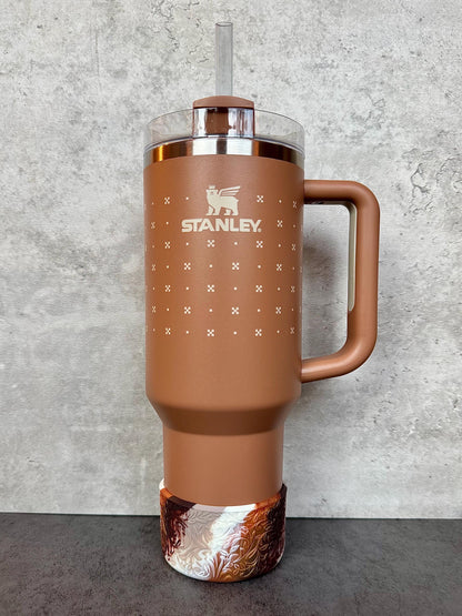 The Baroque Collection - Caramel Espresso - Silicone Tumbler Boot 20-40oz