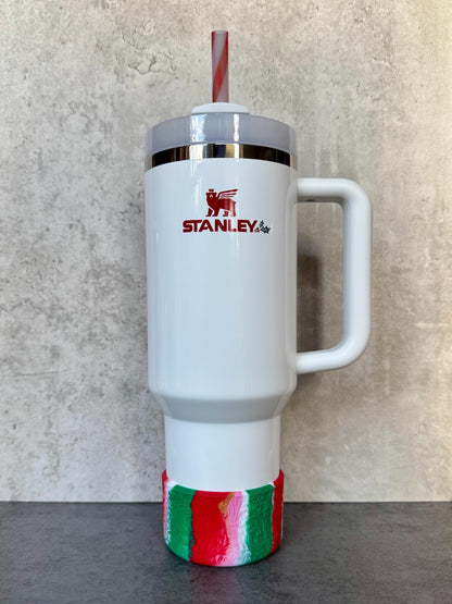 The Baroque Collection - Candy Cane Stripe - Silicone Tumbler Boot 20-40oz