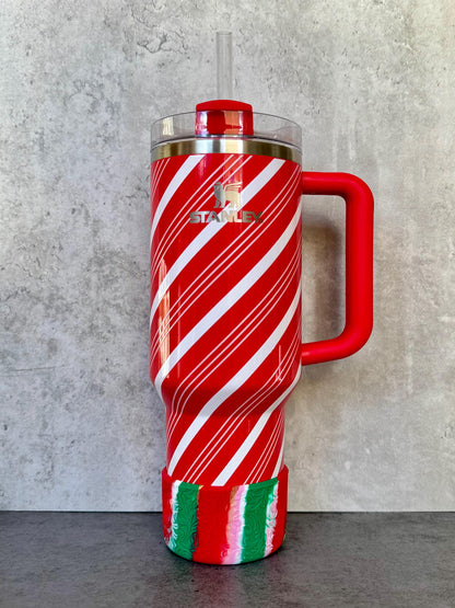 The Baroque Collection - Candy Cane Stripe - Silicone Tumbler Boot 20-40oz