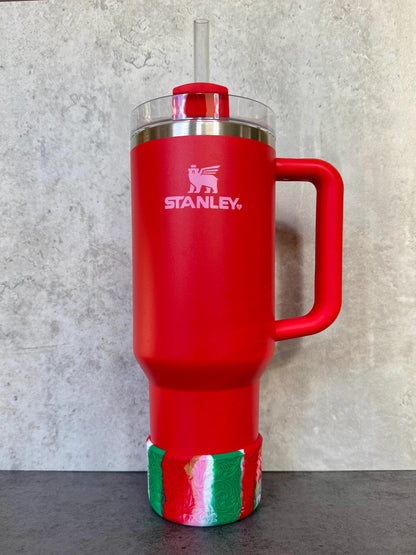 The Baroque Collection - Candy Cane Stripe - Silicone Tumbler Boot 20-40oz