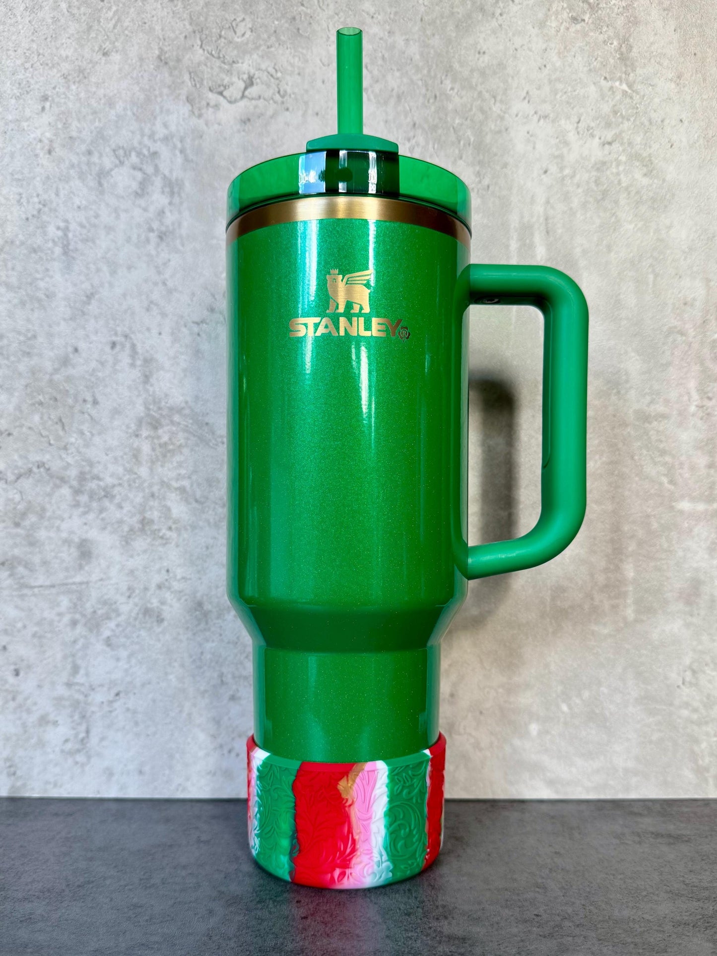 The Baroque Collection - Candy Cane Stripe - Silicone Tumbler Boot 20-40oz