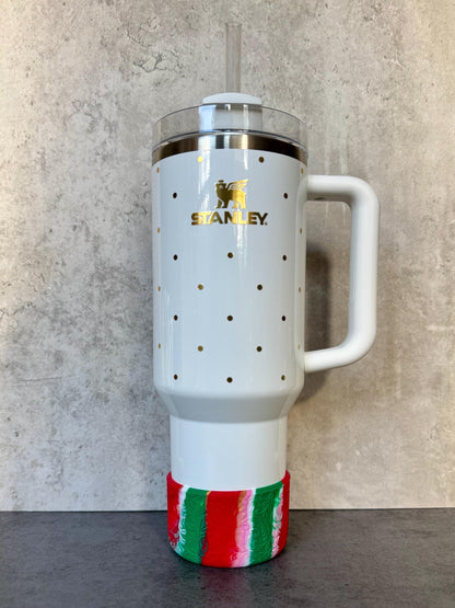 The Baroque Collection - Candy Cane Stripe - Silicone Tumbler Boot 20-40oz