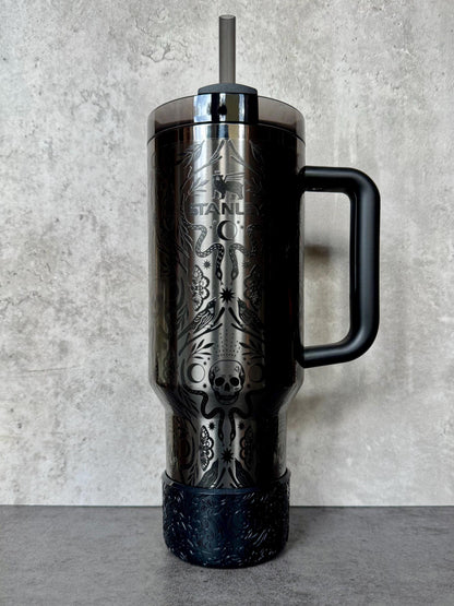 The Baroque Collection - Noire Metallic - Silicone Tumbler Boot 20-40oz