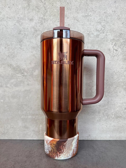 The Baroque Collection - Caramel Espresso - Silicone Tumbler Boot 20-40oz