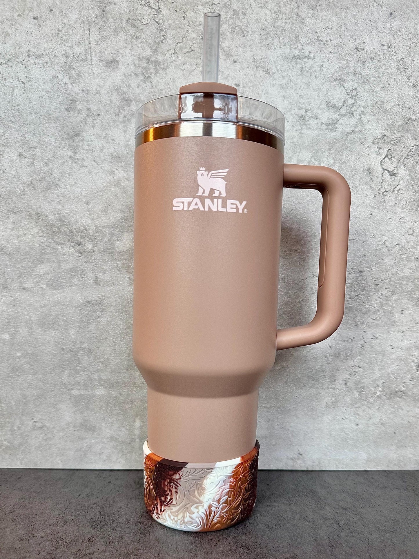 The Baroque Collection - Caramel Espresso - Silicone Tumbler Boot 20-40oz