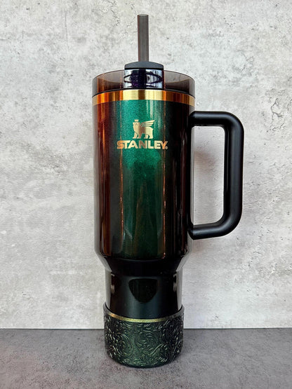 The Baroque Collection - Forest Metallic - Silicone Tumbler Boot 20-40oz