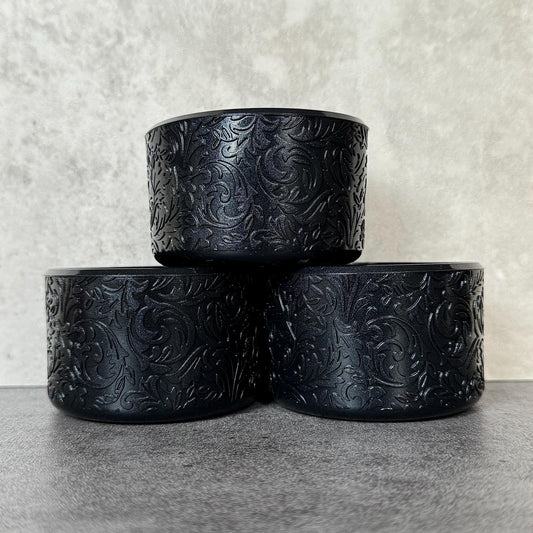 The Baroque Collection - Noire Metallic - Silicone Tumbler Boot 20-40oz