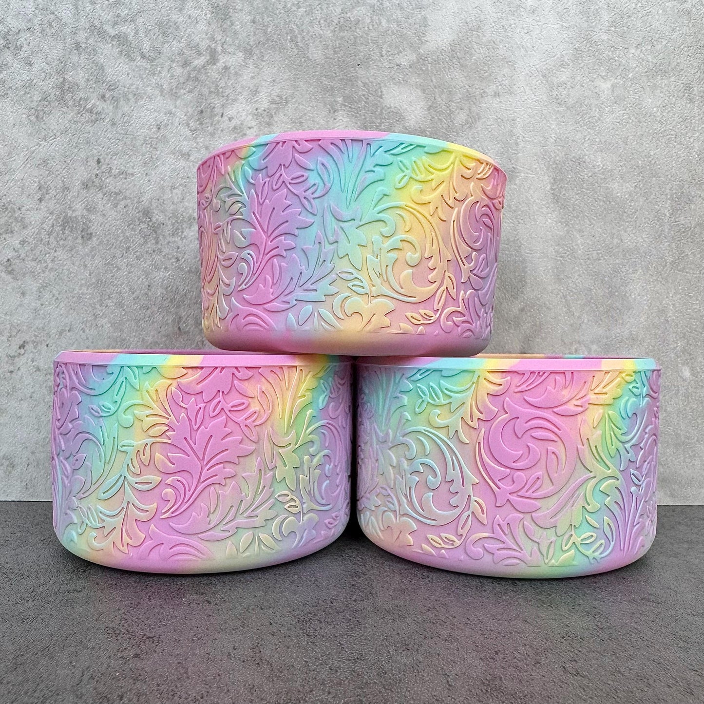 The Baroque Collection - Cotton Candy Clouds - Silicone Tumbler Boot 20-40oz