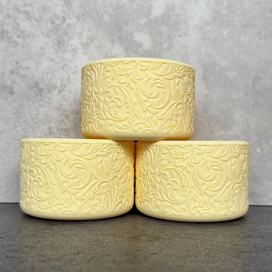 The Baroque Collection - Lemon Buttercream - Silicone Tumbler Boot 20-40oz