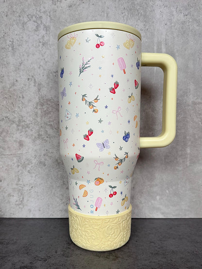 The Baroque Collection - Lemon Buttercream - Silicone Tumbler Boot 20-40oz
