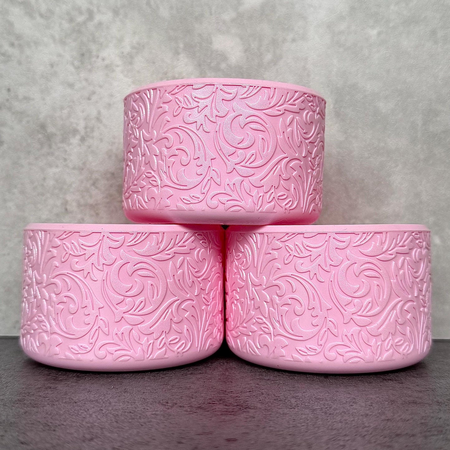 The Baroque Collection - Pink Tulle - Silicone Tumbler Boot 20-40oz