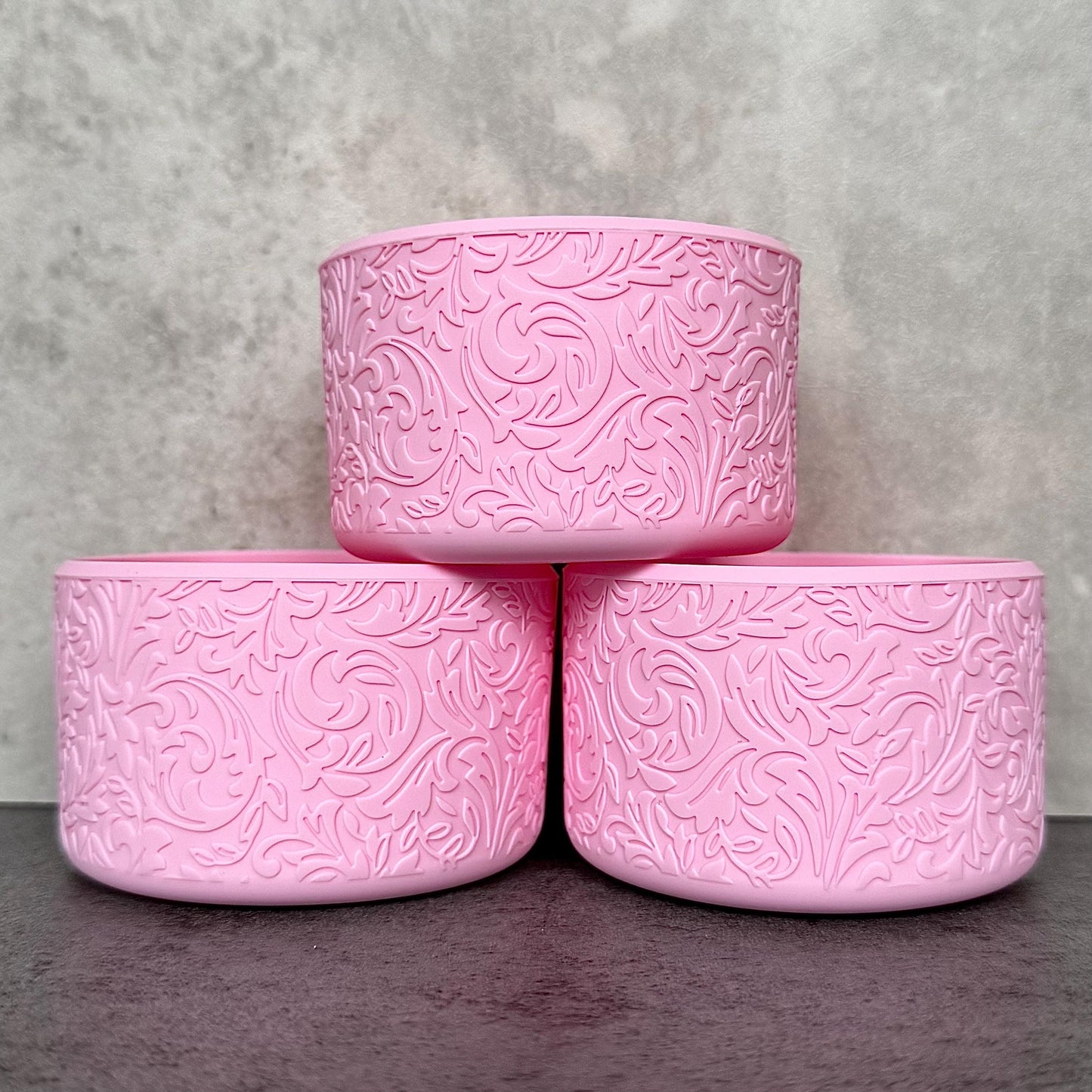 The Baroque Collection - Pink Tulle - Silicone Tumbler Boot 20-40oz