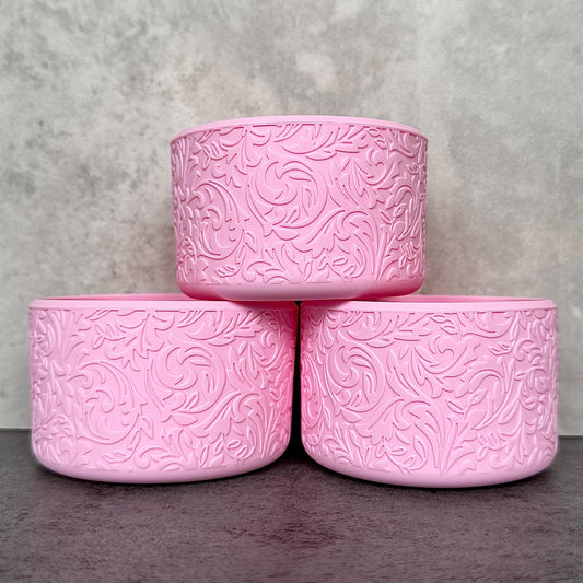 The Baroque Collection - Pink Tulle - Silicone Tumbler Boot 20-40oz