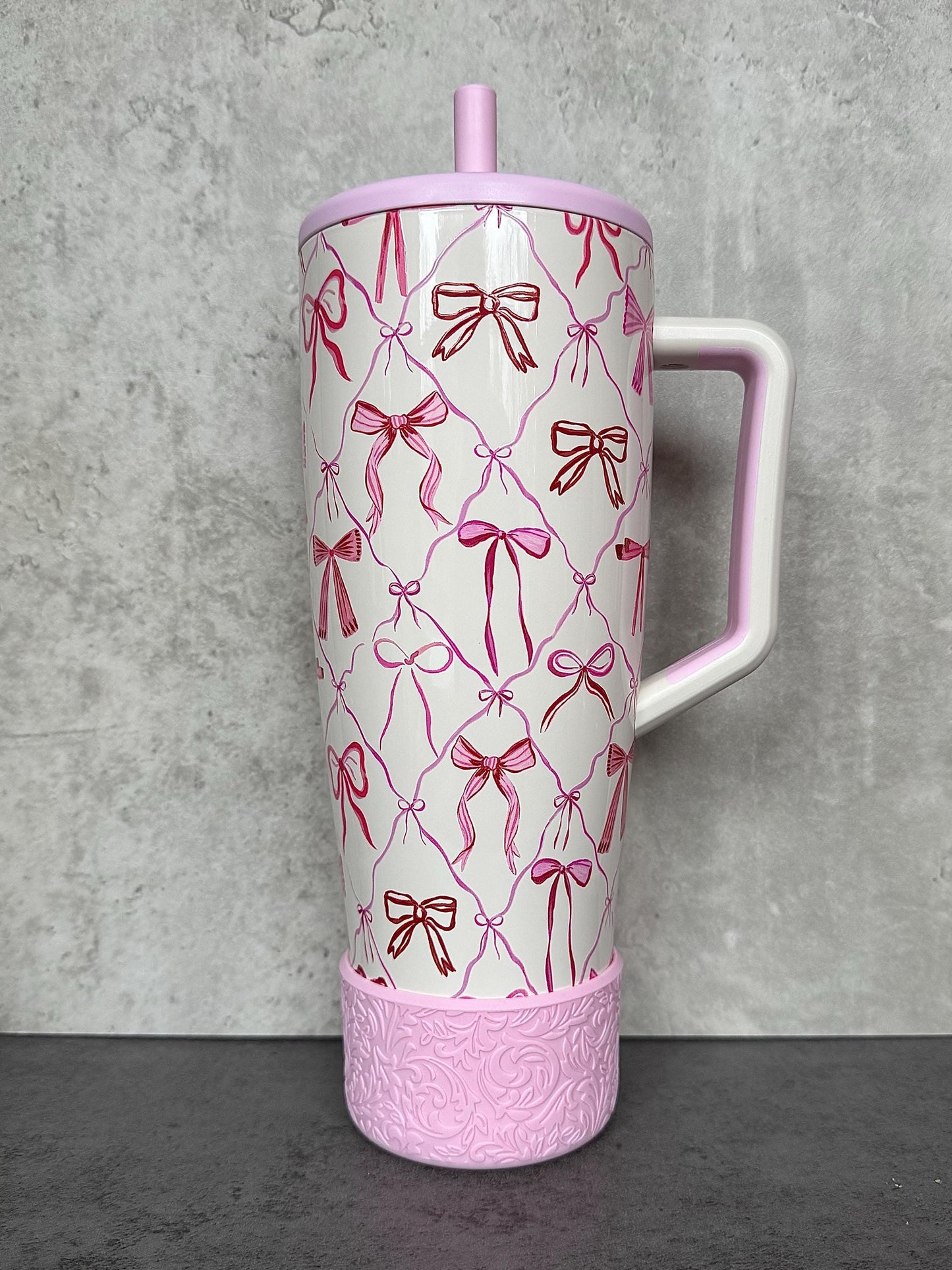 The Baroque Collection - Pink Tulle - Silicone Tumbler Boot 20-40oz