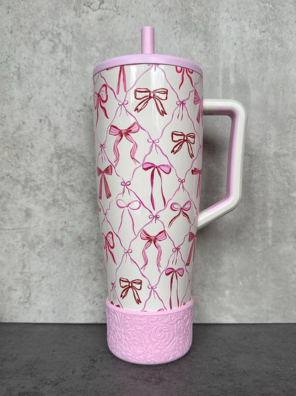 The Baroque Collection - Pink Tulle - Silicone Tumbler Boot 20-40oz