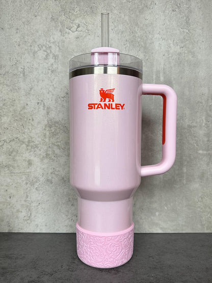 The Baroque Collection - Pink Tulle - Silicone Tumbler Boot 20-40oz