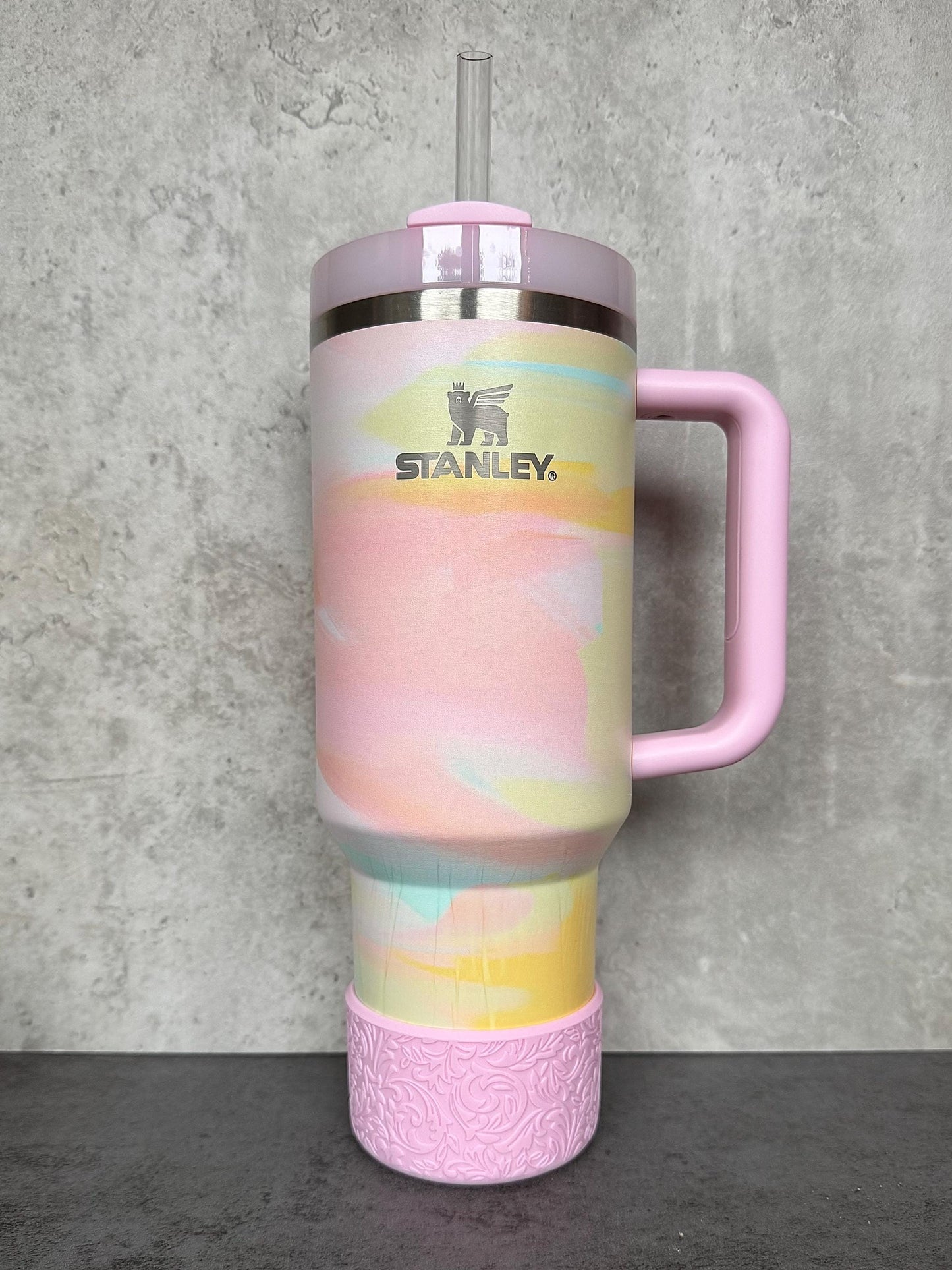 The Baroque Collection - Pink Tulle - Silicone Tumbler Boot 20-40oz