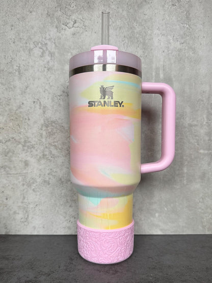 The Baroque Collection - Pink Tulle - Silicone Tumbler Boot 20-40oz
