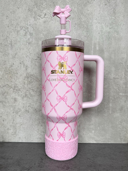 The Baroque Collection - Pink Tulle - Silicone Tumbler Boot 20-40oz