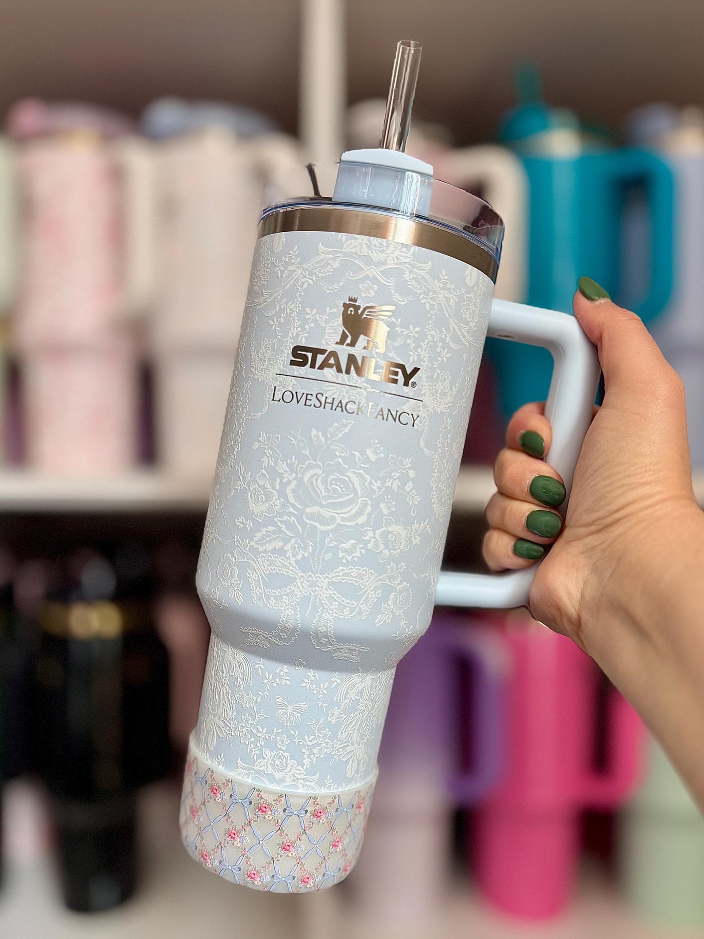 Ribbon Rosettes Collection - Belle and Sage Co. x Grit & Grace - Silicone Tumbler Boot 20-40oz