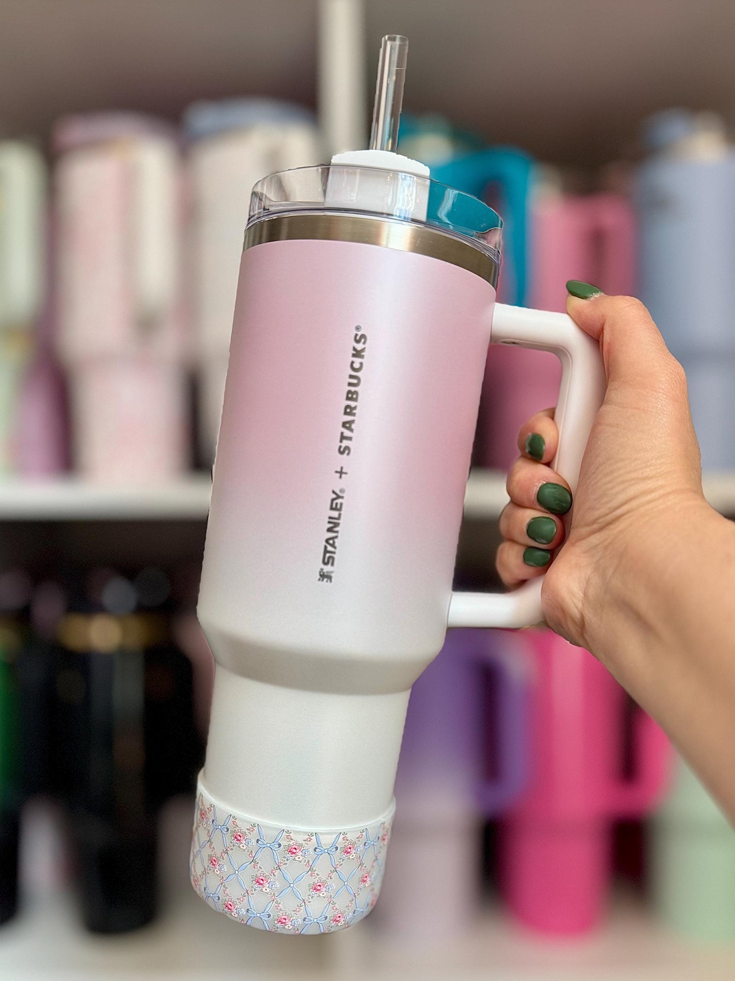 Ribbon Rosettes Collection - Belle and Sage Co. x Grit & Grace - Silicone Tumbler Boot 20-40oz