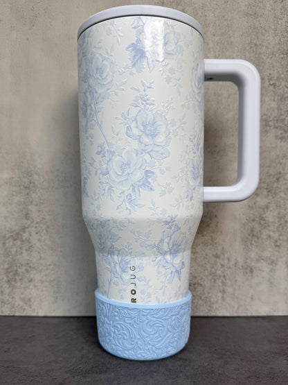 The Baroque Collection - French Blue - Silicone Tumbler Boot 20-40oz