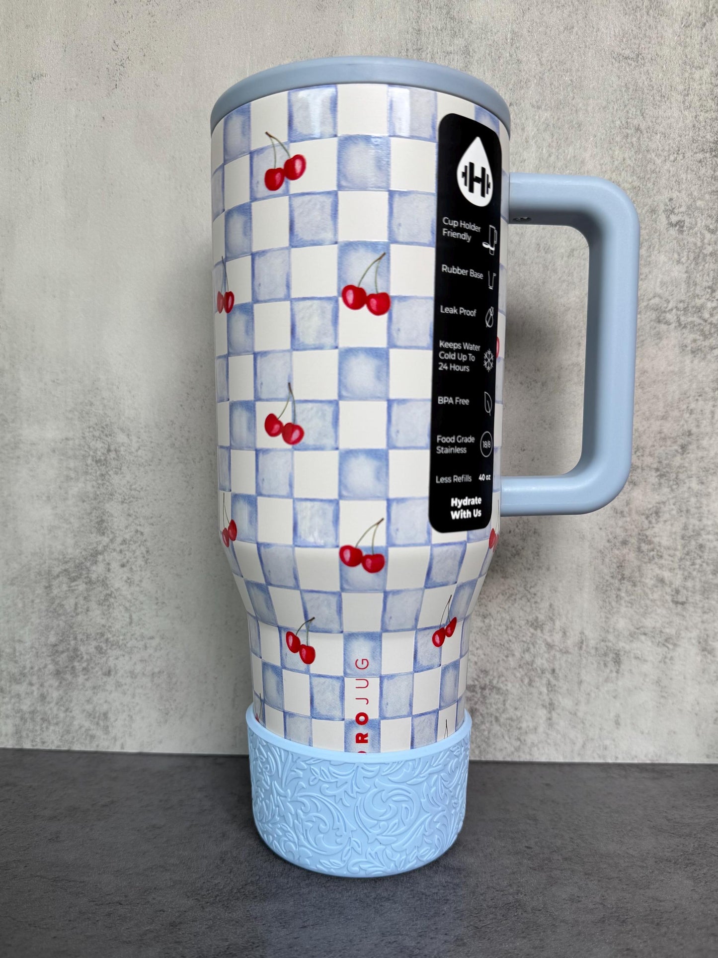 The Baroque Collection - French Blue - Silicone Tumbler Boot 20-40oz