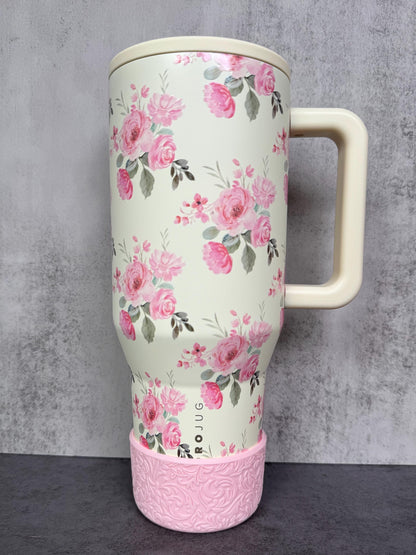 The Baroque Collection - Pink Blush - Silicone Tumbler Boot 20-40oz