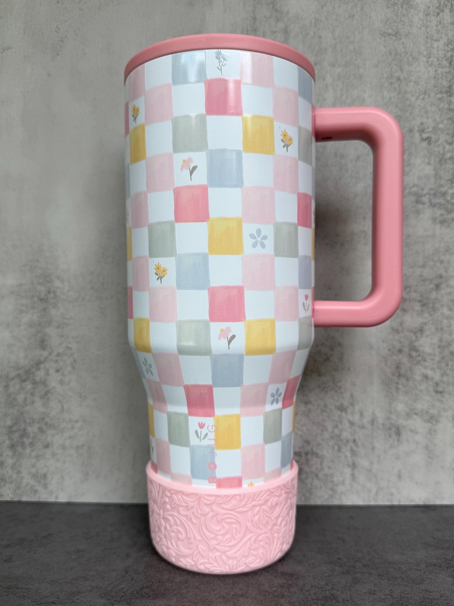 The Baroque Collection - Pink Blush - Silicone Tumbler Boot 20-40oz