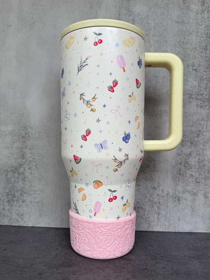 The Baroque Collection - Pink Blush - Silicone Tumbler Boot 20-40oz