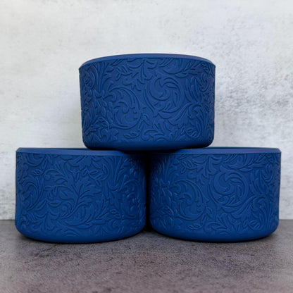 The Baroque Collection - Navy - Silicone Tumbler Boot 20-40oz