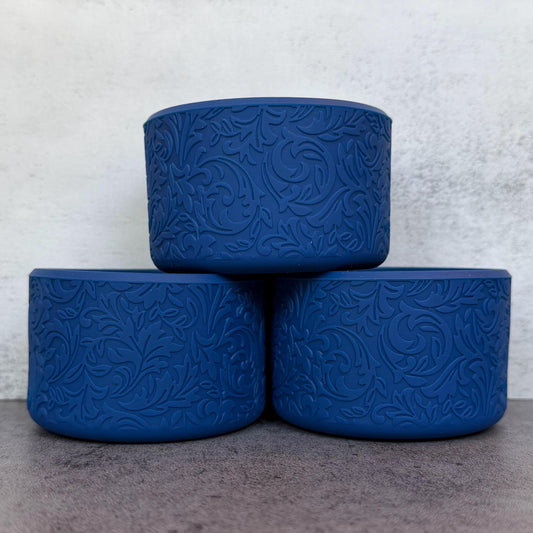 The Baroque Collection - Navy - Silicone Tumbler Boot 20-40oz