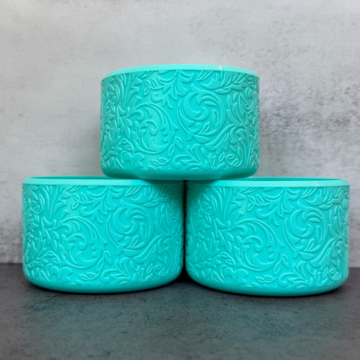 The Baroque Collection - Turquoise - Silicone Tumbler Boot 20-40oz