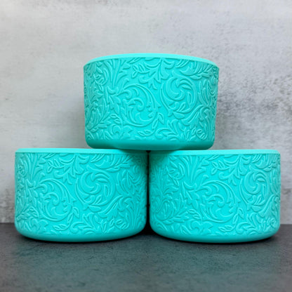 The Baroque Collection - Turquoise - Silicone Tumbler Boot 20-40oz
