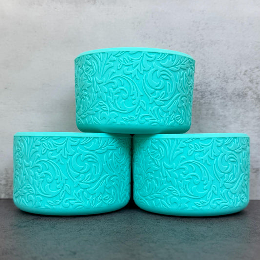 The Baroque Collection - Turquoise - Silicone Tumbler Boot 20-40oz