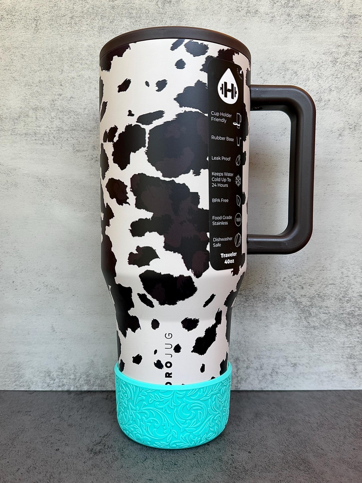 The Baroque Collection - Turquoise - Silicone Tumbler Boot 20-40oz