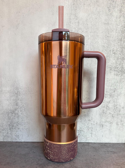 The Baroque Collection - Plum Metallic - Silicone Tumbler Boot 20-40oz